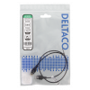 DELTACO Ultra Slim U/UTP Cat.6 patchkabel, 2.6mm, 0,5m, svart UUTP-1400