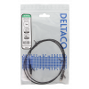 DELTACO Ultra Slim U/UTP Cat.6 patchkabel, 2.6mm, 1m, svart UUTP-1401