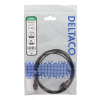 DELTACO Ultra Slim U/UTP Cat.6 patchkabel, 2.6mm, 1,5m, svart UUTP-1402