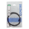 DELTACO Ultra Slim U/UTP Cat.6 patchkabel, 2.6mm, 2m, svart UUTP-1403