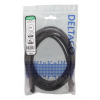 DELTACO U/UTP High Flex Cat6 patchkabel, 3m, flertrådig, 24AWG, svart UUTP-1504