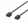 DELTACO U/UTP Cat6a patchkabel, flat, 1mm tjock, 0,15m, svart UUTP-2077