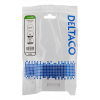 DELTACO skärmat vägguttag, utanpåliggande FTP 2xRJ45, Cat6A, vit VR-221