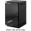 TOTEN, 10" väggskåp, 6U, 280x310, glasdörr, omonterad, svart