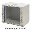 TOTEN System Z, 19” väggskåp, 6U, 600x600, glasdörr, vit ZS66066000