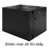 TOTEN System Z, 19” väggskåp, 6U, 600x600, glasdörr, svart ZS66066001