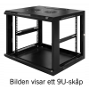 TOTEN System Z, 19” väggskåp, 6U, 600x600, glasdörr, svart ZS66066001