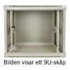 TOTEN System Z, 19” väggskåp, 9U, 600x600, glasdörr, vit ZS66096000