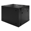 TOTEN System Z, 19” väggskåp, 9U, 600x600, glasdörr, svart ZS66096001