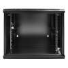 TOTEN System Z, 19” väggskåp, 9U, 600x600, glasdörr, svart ZS66096001