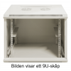 TOTEN System Z, 19” väggskåp, 12U, 600x600, glasdörr, vit ZS66126000