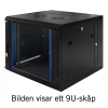 TOTEN System Z, 19” väggskåp, 12U, 600x600, glasdörr, svart ZS66126001