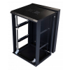 TOTEN System Z, 19” väggskåp, 18U, 600x600, glasdörr, svart ZS66186001