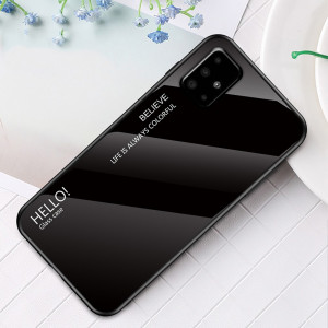 Skal Samsung Galaxy A51 Skal i Härdat Glas Svart