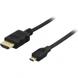 Kbl HDMI-kabel, 19-pin ha - Micro HDMI 19 pin ha 1m