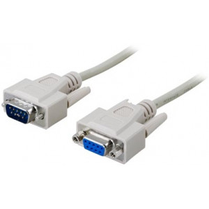 Seriell kabel DB9 RS-232 hane-hona 5m Förlängning