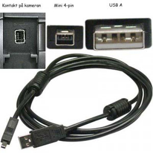 USB kabel till Mini USB B för bla Fuji