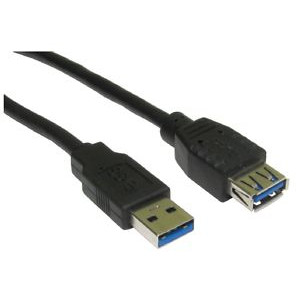 USB 3.0 Förlängningskabel A ha - A ho 3m.