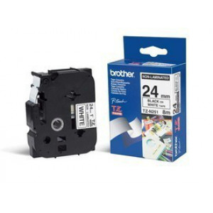 Brother TZEN251 Tejp Olaminerad Sv-Text-Vit Botten- 24mm