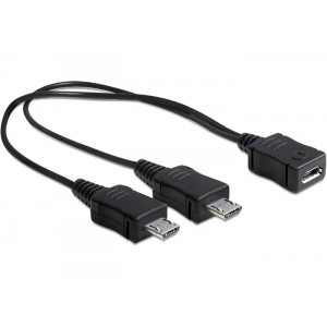 Micro USB splitter kabel till 2 Micro-USB hane