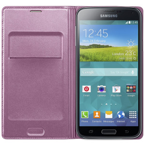 Fodral Samsung Galaxy S5 - Flip Wallet Glam Pink