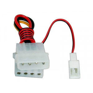 Adapter ström 3-pin - 4-pin molex x 2 för fläktar