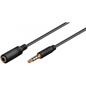 Ljudkabel 3.5mm 4-pin - 3.5mm (ha-ho) 3m