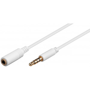 Ljudkabel 3.5mm 4-pin - 3.5mm (ha-ho) 0.5m GOLD