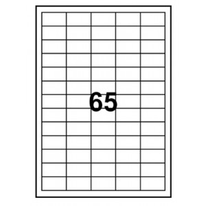Etiketter A4 38.1x21.2mm 100 A4 x 65st (6500st)