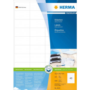 Etiketter A4 52,5x29,7 4000st (100 A4 blad)