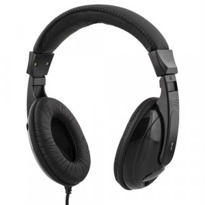 Deltaco Slutet Headset 3,5 mm 2,5m kabel svart