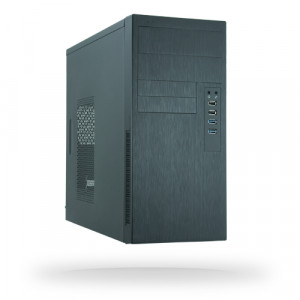 M-ATX case, 3x3.5",2x5.25",350 W PSU, Black HO-11B-350GPB