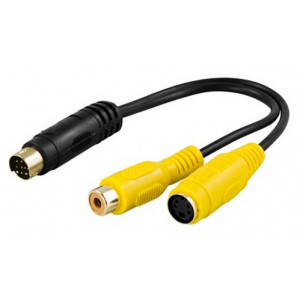 Adapter Svideo 9-pin - Svideo 4-pin + RCA (ha-ho).