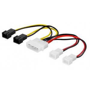 Adapter Ström 4-pin molex - 3-pin x 4 ha-ha