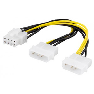 Adapter Ström 4-pin Molex x 2 - 8-pin PCI-E