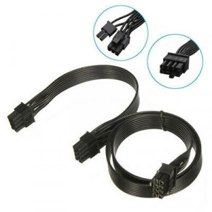 Modulär PSU strömkabel 8 pin - 6+2 pin PCI-E x 2