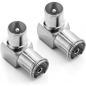 Antennadapter Coaxial 9.5mm ha - ho vinklad metall