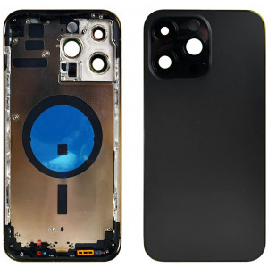 Baksida iPhone 14 PRO komplett med ram - Svart