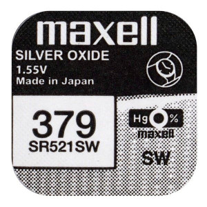 Batteri 379, SR521SW, SR63, V379, D379, AG0, LR521 Maxell Japan klockbatteri