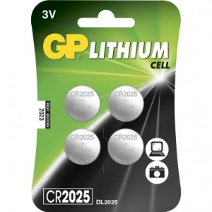 Batteri CR2025 - GP Lithium 3V (4-pack)