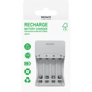 Batteriladdare AA/AAA (LR6/LR3) för 4 batterier