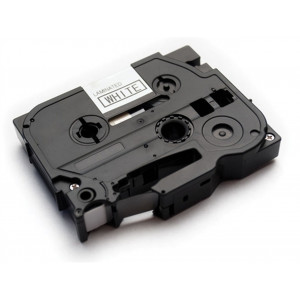 Etikett vit för Brother TZE-221 tape 9mm 8m svart text