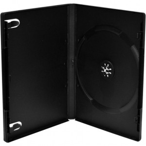 DVD-BOX Hårdplast Fodral för 1 skiva Svart 5-pack