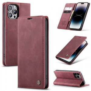 Fodral iPhone 14 PRO - CaseMe Plånbok Vinröd