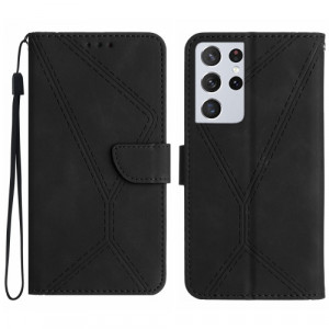 Fodral Samsung Galaxy S21 Ultra - Konstläder Svart