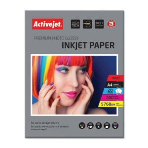 Fotopapper A4 Glossy 200g Bläckstråle 20-pack