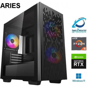 GAMINGDATOR NET2WORLD RTX 5060 | RYZEN 5 5500 | 16GB DDR4 | 1TB NVMe | WINDOWS 11 | STATIONÄR DATOR GAMING - ARIES