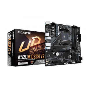 Moderkort - AM4 Gigabyte A520M DS3H V2 4xDDR4