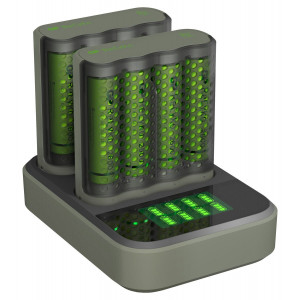 GP ReCyko Pro Batteriladdare med 2st M461 USB + 8 st 2000mAh AA + Laddstation Dockning D861