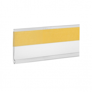 Hyllkantslist Transparent med tejp 26x885mm AL26-0